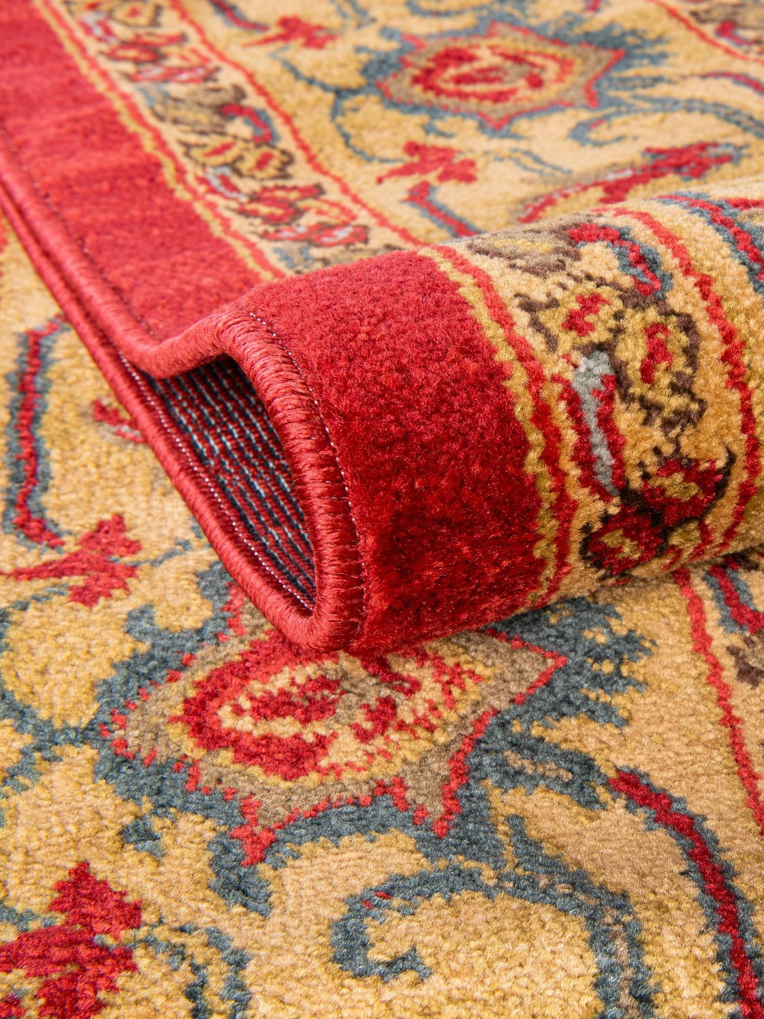 Red 9' x 12' Sahand Rectangle Area Rug