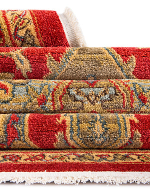 Red 8' x 11' Sahand Rectangle Area Rug Affordable Easy Clean Traditional Design Durable Carpet for Home Interior Design Living Room Dining Office for Sale at Rug Engine