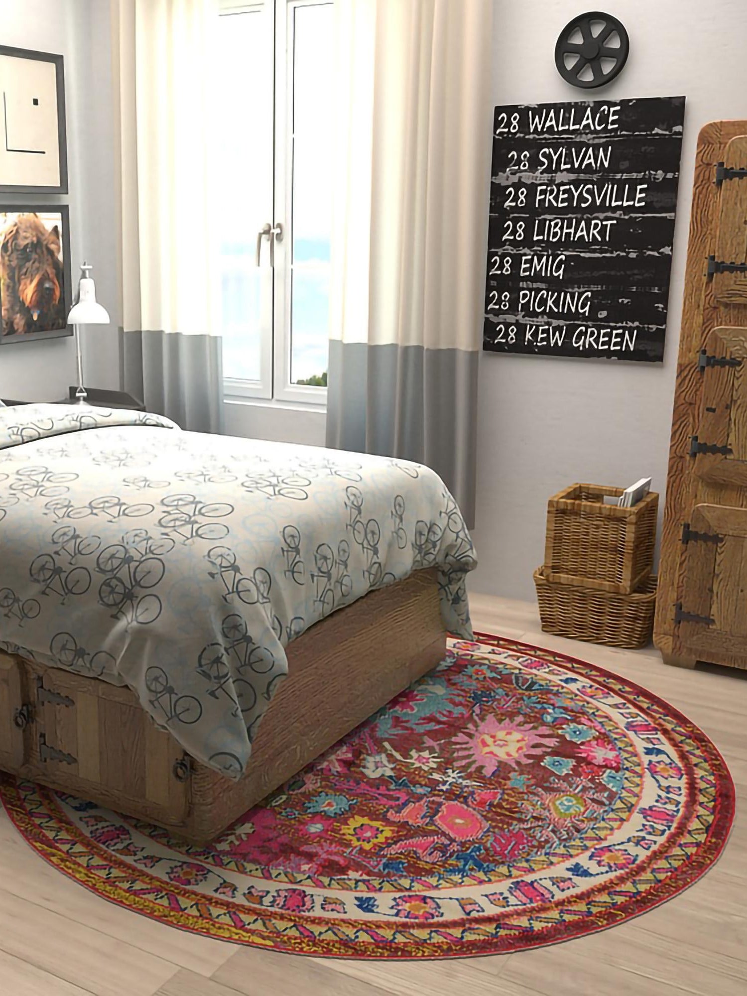 Multicolor 8' x 8' Medici Round Area Rug 100% Polypropylene Traditional Vintage Classic Carpet for Home Interior Design Decor for Sale at Rug Engine