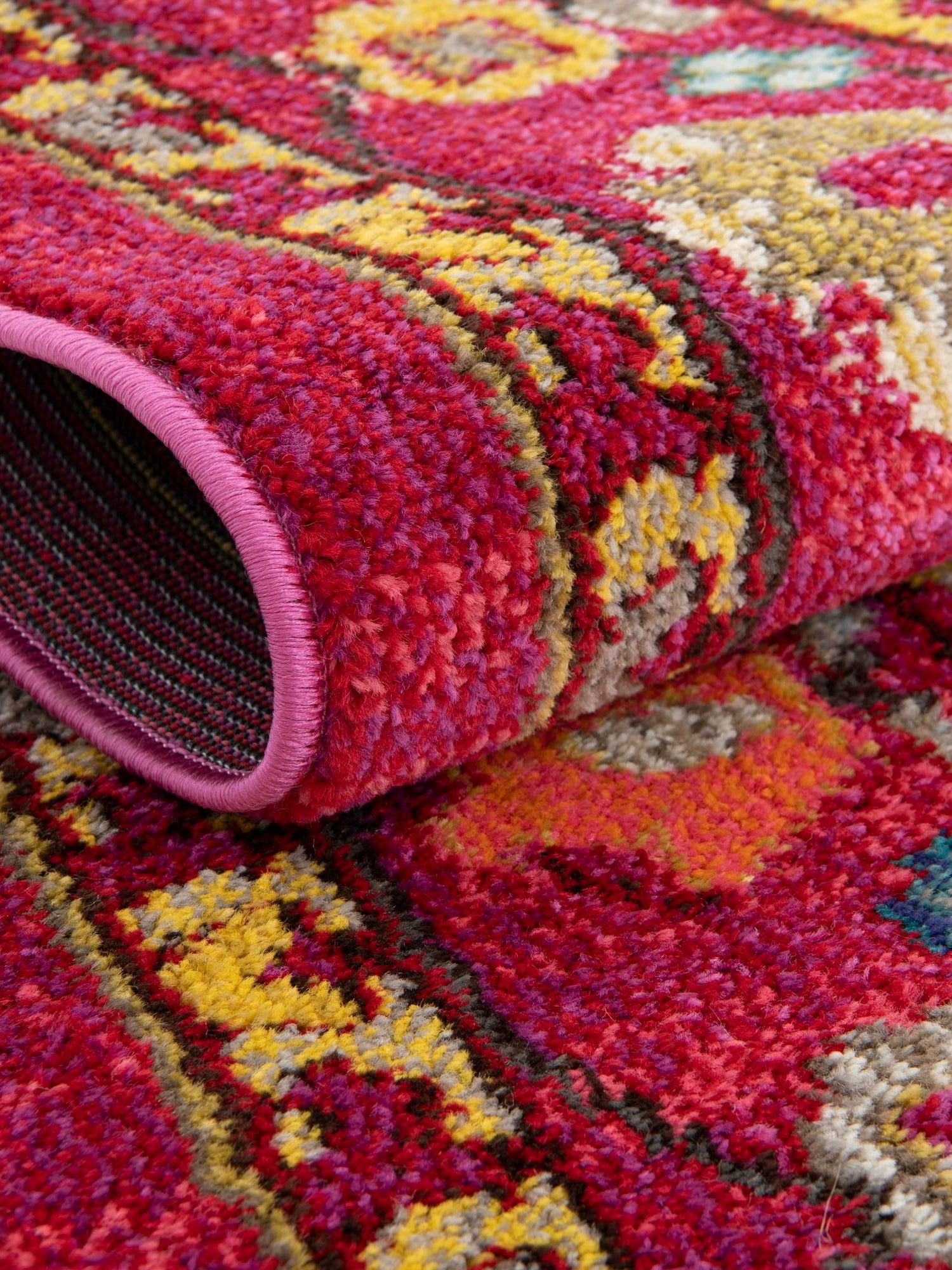 Pink 8' x 8' Medici Round Area Rug 100% Polypropylene Traditional Vintage Classic Carpet for Home Interior Design Decor for Sale at Rug Engine