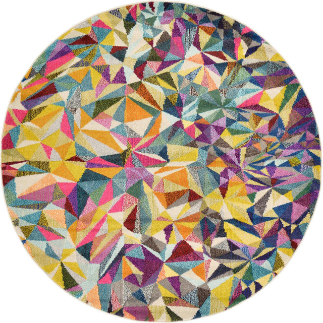 Multicolor 6' 1 x 6' 1 Estrella Round Rug