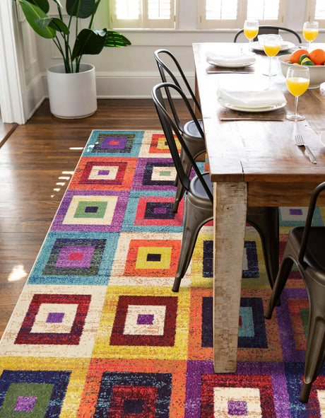 Multicolor 3' 3 x 5' 3 Estrella Rectangle Area Rug 100% Polypropylene Non-Shedding Stain Resistant Carpet Colorful Modern Abstract Design Easy Clean for Home Decor for Sale at Rug Engine