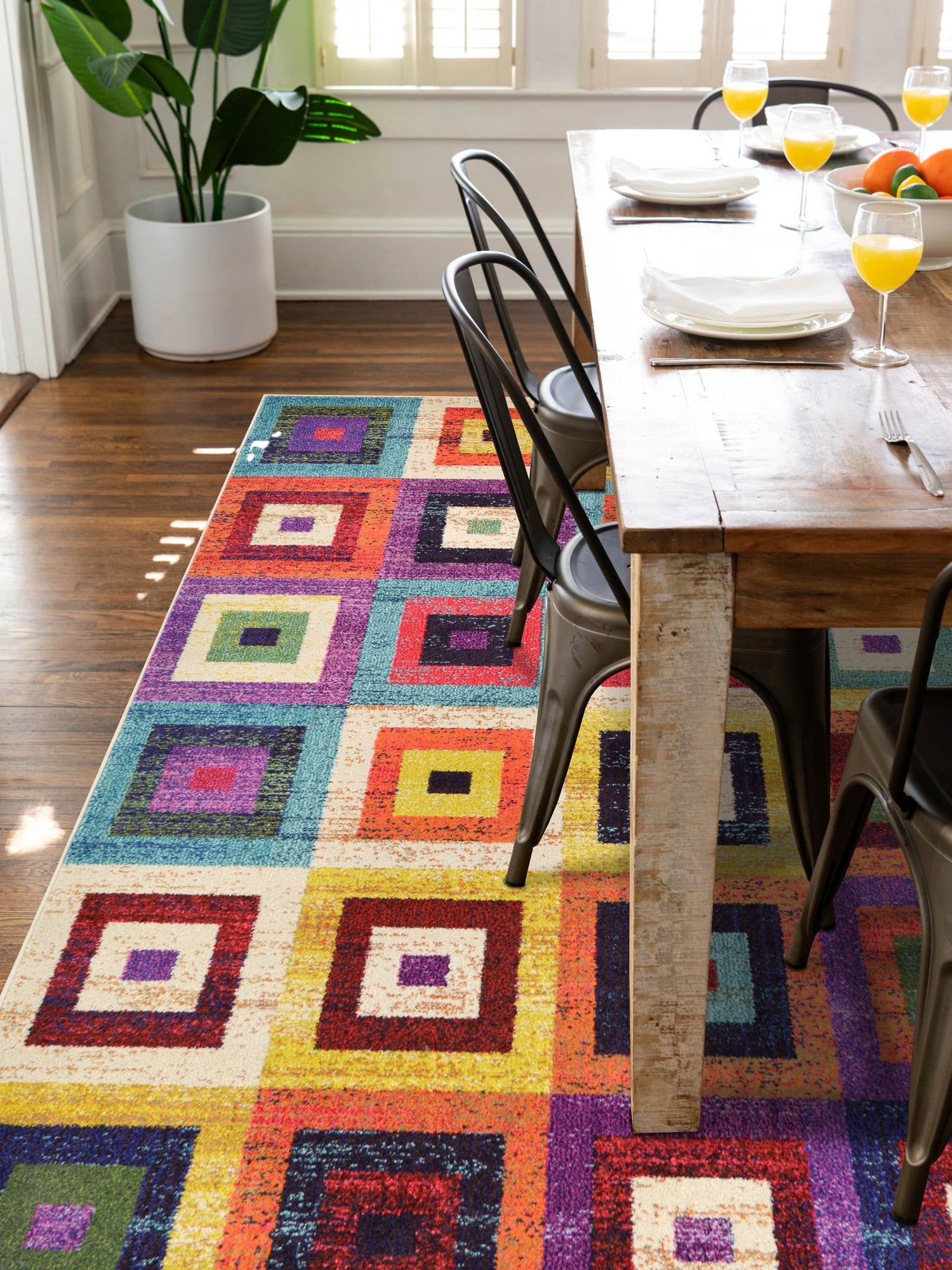 Multicolor 9' x 12' 2 Estrella Rectangle Area Rug 100% Polypropylene Non-Shedding Stain Resistant Carpet Colorful Modern Abstract Design Easy Clean for Home Decor for Sale at Rug Engine