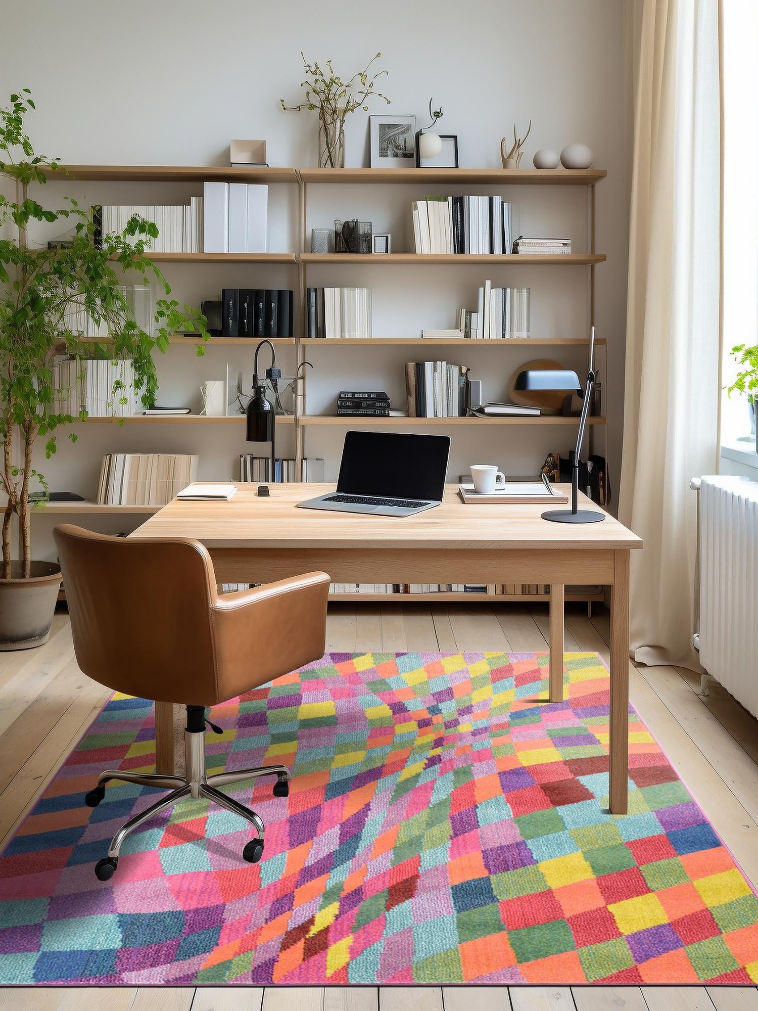 Multicolor 5' 1 x 8' Estrella Rectangle Area Rug 100% Polypropylene Non-Shedding Stain Resistant Carpet Colorful Modern Abstract Design Easy Clean for Home Decor for Sale at Rug Engine