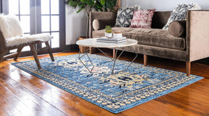 Light Blue 4' 1 x 6' 1 Taftan Rectangle Area Rug