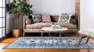 Light Blue 9' x 12' Taftan Rectangle Area Rug