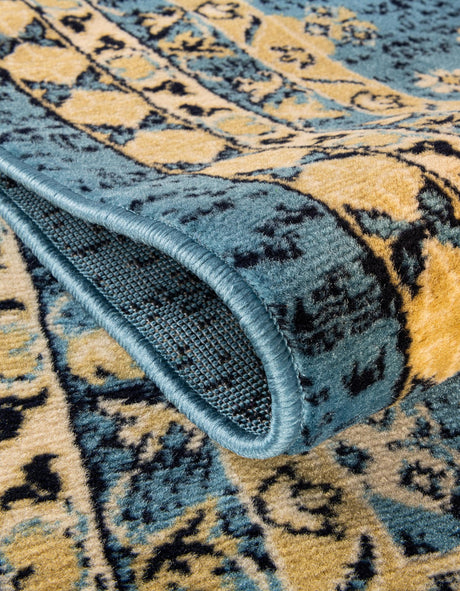 Light Blue 5' 3 x 8' Taftan Rectangle Area Rug Durable 100% Polypropylene Classic Traditional Design Easy Clean Carpet for Home Interiors for Sale at Rug Engine
