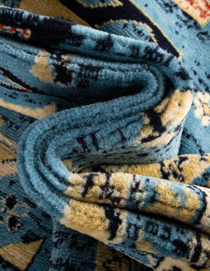 Light Blue 7' 1 x 10' Taftan Rectangle Rug