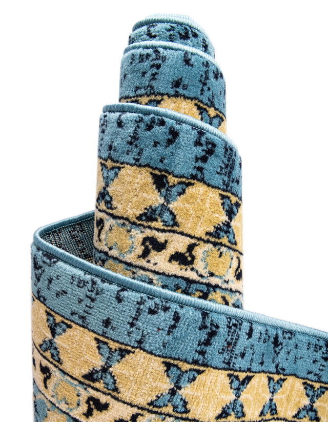 Light Blue 4' 1 x 6' 1 Taftan Rectangle Area Rug