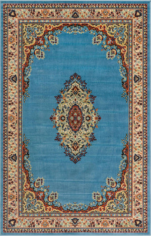 Light Blue 5' 3 x 8' Reza Rectangle Rug