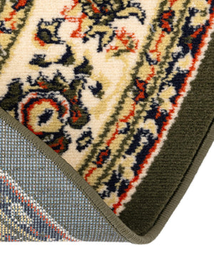 Green 3' 1 x 3' 1 Sialk Hill Round Area Rug 100% Polypropylene Durable Easy Clean Classic Traditional Design Carpet for Interior Design for Sale at Rug Engine