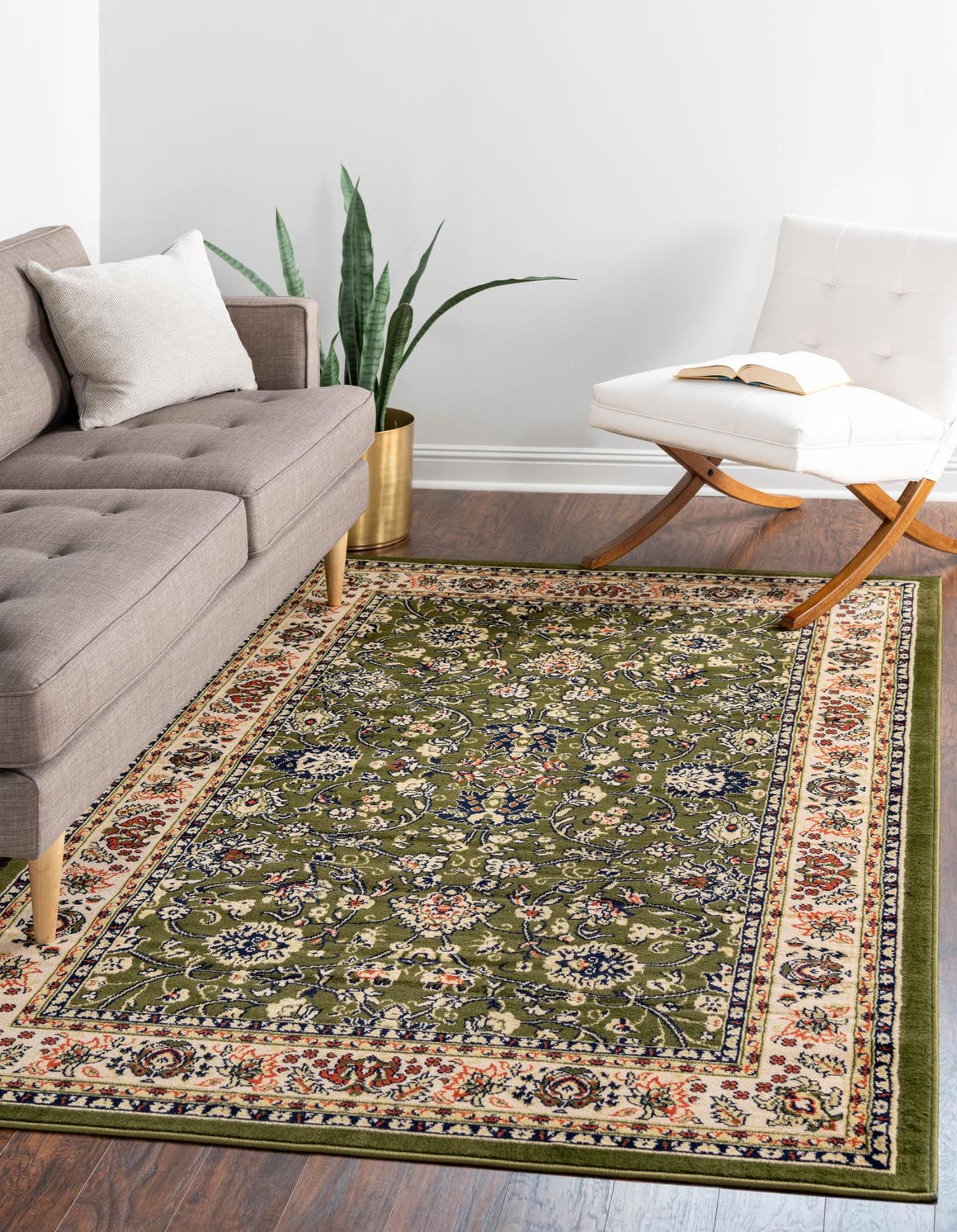 Green 2' x 3' 1 Sialk Hill Rectangle Area Rug 100% Polypropylene Durable Easy Clean Classic Traditional Design Carpet for Interior Design for Sale at Rug Engine