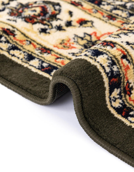 Green 5' 3 x 8' Sialk Hill Rectangle Area Rug 100% Polypropylene Durable Easy Clean Classic Traditional Design Carpet for Interior Design for Sale at Rug Engine