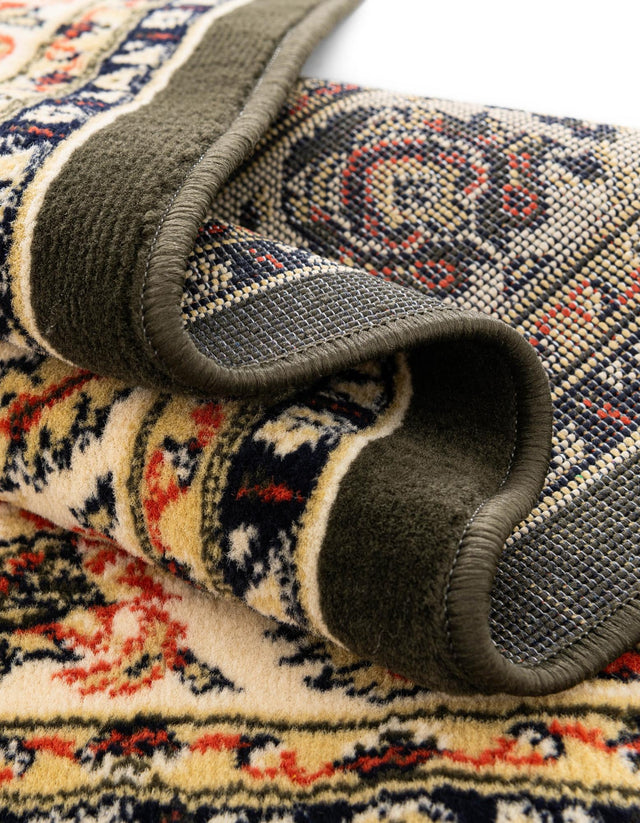 Green 5' 3 x 8' Sialk Hill Rectangle Area Rug 100% Polypropylene Durable Easy Clean Classic Traditional Design Carpet for Interior Design for Sale at Rug Engine