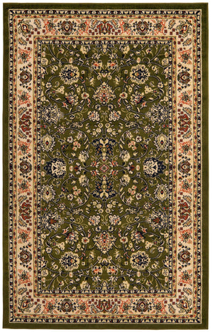 Green 5' 3 x 8' Sialk Hill Rectangle Area Rug 100% Polypropylene Durable Easy Clean Classic Traditional Design Carpet for Interior Design for Sale at Rug Engine