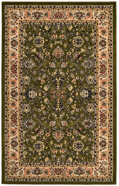 Green 5' 3 x 8' Sialk Hill Rectangle Area Rug 100% Polypropylene Durable Easy Clean Classic Traditional Design Carpet for Interior Design for Sale at Rug Engine