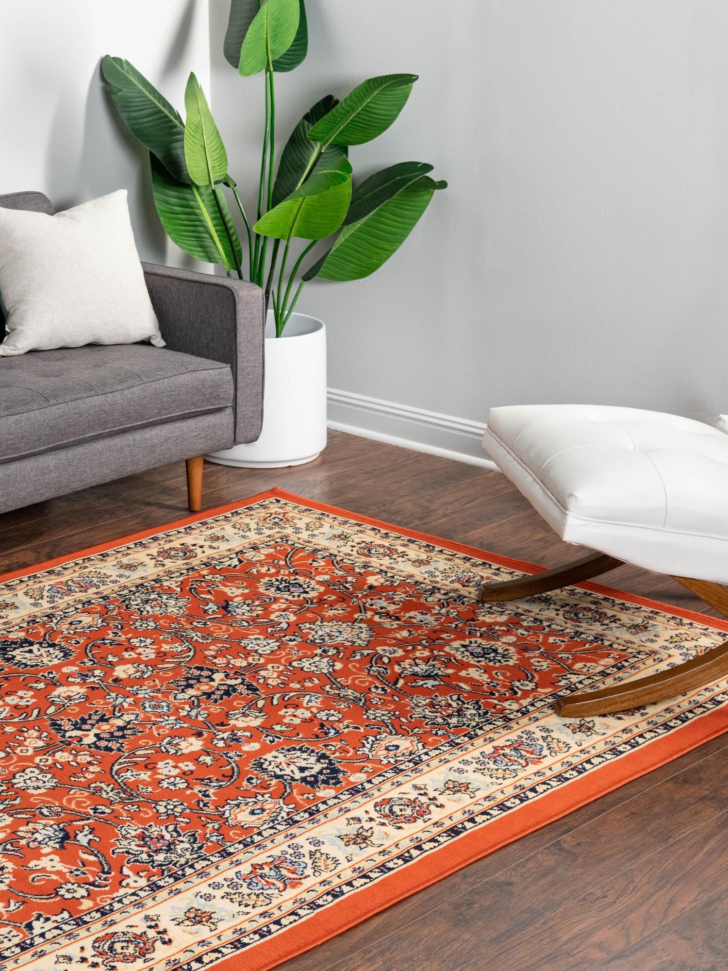 Terracotta 7' 1 x 10' Sialk Hill Rectangle Area Rug 100% Polypropylene Durable Easy Clean Classic Traditional Design Carpet for Interior Design for Sale at Rug Engine