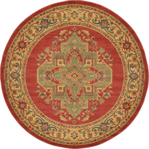 Red 6' x 6' Sahand Round Rug