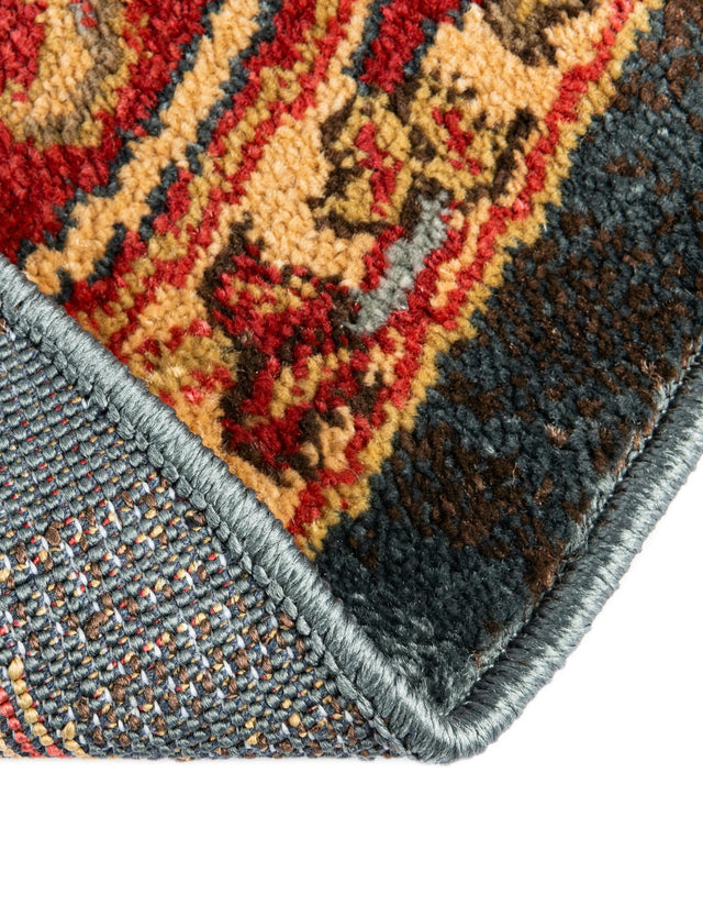 Navy Blue 5' 1 x 5' 1 Sahand Round Area Rug Affordable Easy Clean Traditional Design Durable Carpet for Home Interior Design Living Room Dining Office for Sale at Rug Engine