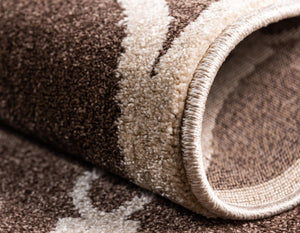 Brown 8' x 8' Trellis Round Area Rug