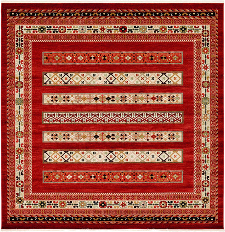 Rust Red 10' x 10' Fars Square Area Rug 100% Polypropylene Unique Traditional Carpet for Classical Living, Dining Room & Office Spaces for Sale at Rug Engine