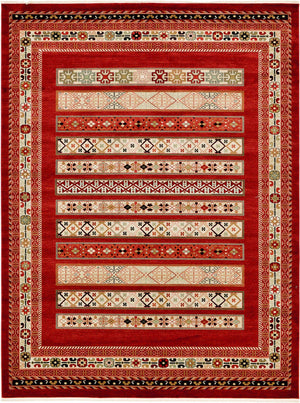 Rust Red 10' x 13' 1 Fars Rectangle Area Rug 100% Polypropylene Unique Traditional Carpet for Classical Living, Dining Room & Office Spaces for Sale at Rug Engine