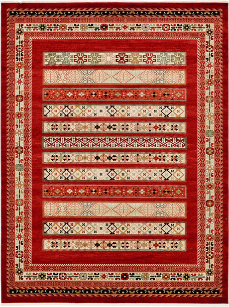 Rust Red 10' x 13' 1 Fars Rectangle Area Rug 100% Polypropylene Unique Traditional Carpet for Classical Living, Dining Room & Office Spaces for Sale at Rug Engine