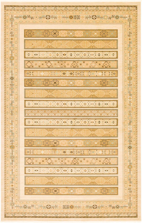 Ivory 10' 6 x 16' 5 Fars Rectangle Area Rug 100% Polypropylene Unique Traditional Carpet for Classical Living, Dining Room & Office Spaces for Sale at Rug Engine
