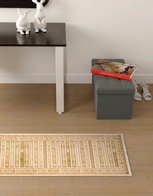Ivory 2' 7 x 10' Fars Runner Area Rug 100% Polypropylene Unique Traditional Carpet for Classical Living, Dining Room & Office Spaces for Sale at Rug Engine