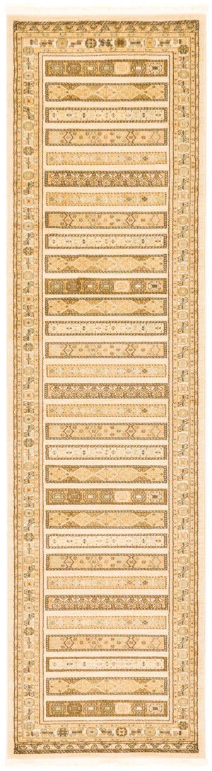 Ivory 2' 7 x 10' Fars Runner Area Rug 100% Polypropylene Unique Traditional Carpet for Classical Living, Dining Room & Office Spaces for Sale at Rug Engine