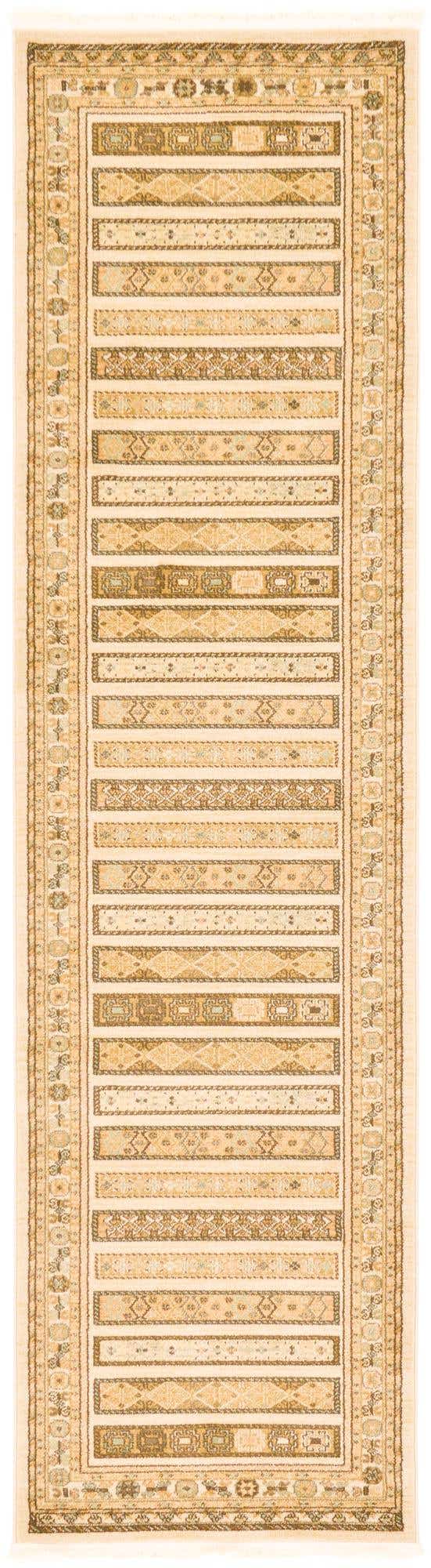 Ivory 2' 7 x 10' Fars Runner Area Rug 100% Polypropylene Unique Traditional Carpet for Classical Living, Dining Room & Office Spaces for Sale at Rug Engine