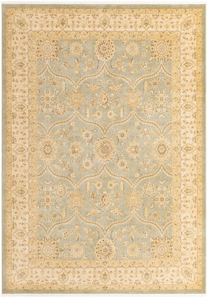 Light Green 8' x 11' Edinburgh Rectangle Area Rug 100% Polypropylene Easy Clean With Cotton Backing Traditional Classic Design Carpet for Living, Dining Room, Office for Sale at Rug Engine