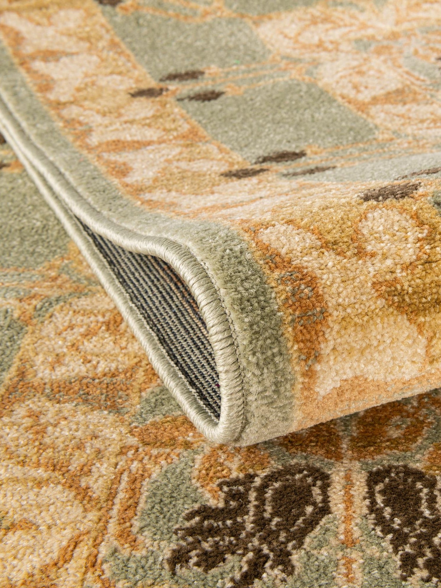 Light Green 8' x 8' Edinburgh Round Area Rug 100% Polypropylene Easy Clean With Cotton Backing Traditional Classic Design Carpet for Living, Dining Room, Office for Sale at Rug Engine