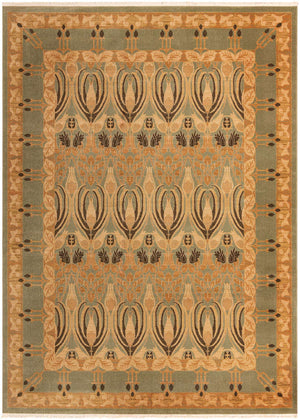 Light Green 9' x 12' Edinburgh Rectangle Area Rug 100% Polypropylene Easy Clean With Cotton Backing Traditional Classic Design Carpet for Living, Dining Room, Office for Sale at Rug Engine