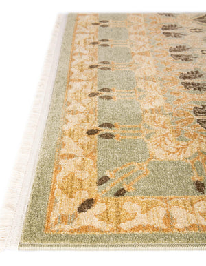 Light Green 7' 1 x 10' Edinburgh Rectangle Area Rug 100% Polypropylene Easy Clean With Cotton Backing Traditional Classic Design Carpet for Living, Dining Room, Office for Sale at Rug Engine