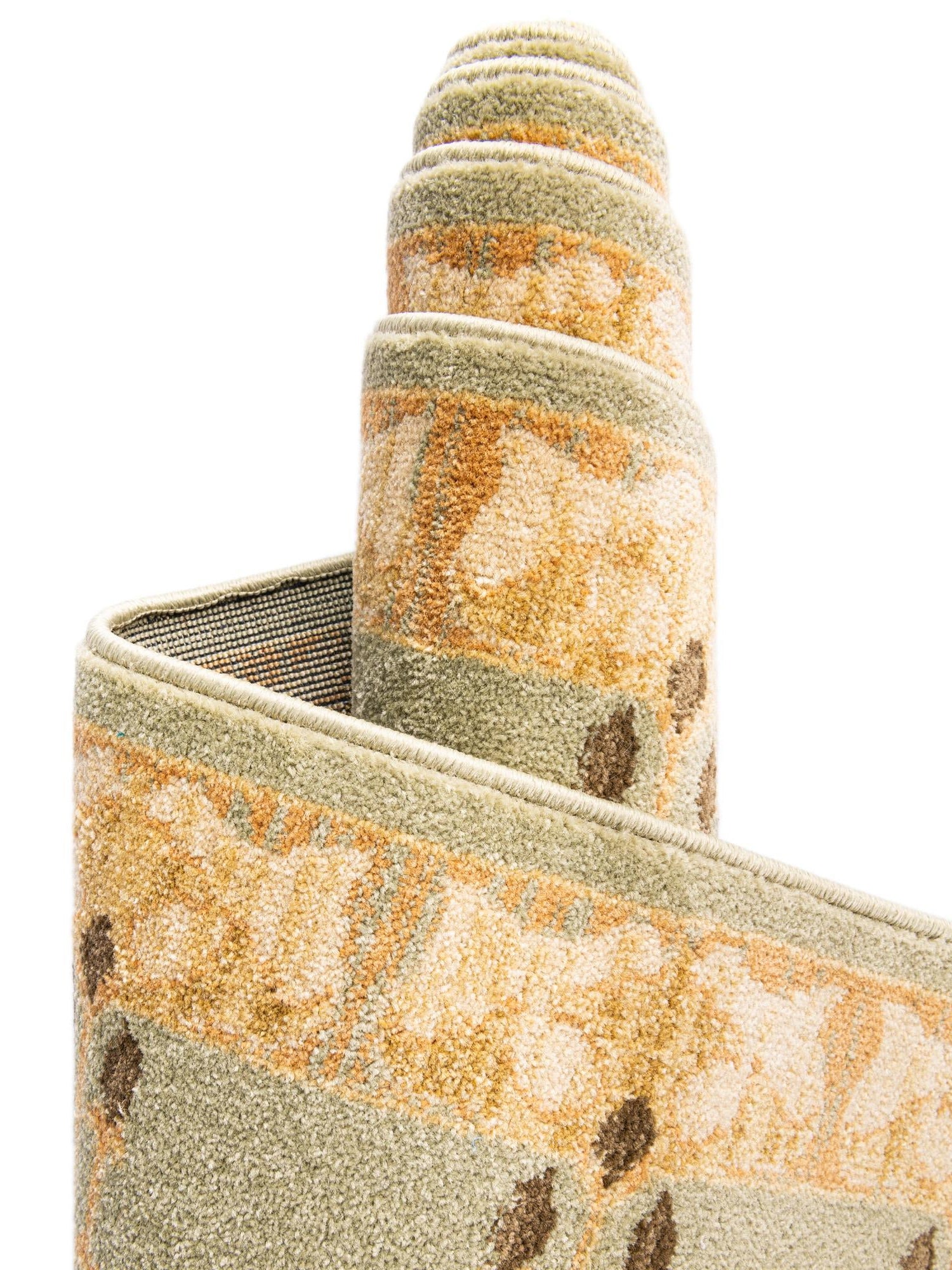 Light Green 5' 1 x 8' Edinburgh Rectangle Area Rug 100% Polypropylene Easy Clean With Cotton Backing Traditional Classic Design Carpet for Living, Dining Room, Office for Sale at Rug Engine