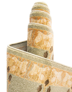 Light Green 5' 1 x 8' Edinburgh Rectangle Area Rug 100% Polypropylene Easy Clean With Cotton Backing Traditional Classic Design Carpet for Living, Dining Room, Office for Sale at Rug Engine