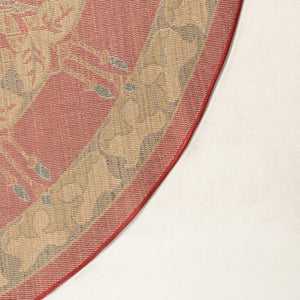 Red 8' x 8' Edinburgh Round Area Rug 100% Polypropylene Easy Clean With Cotton Backing Traditional Classic Design Carpet for Living, Dining Room, Office for Sale at Rug Engine