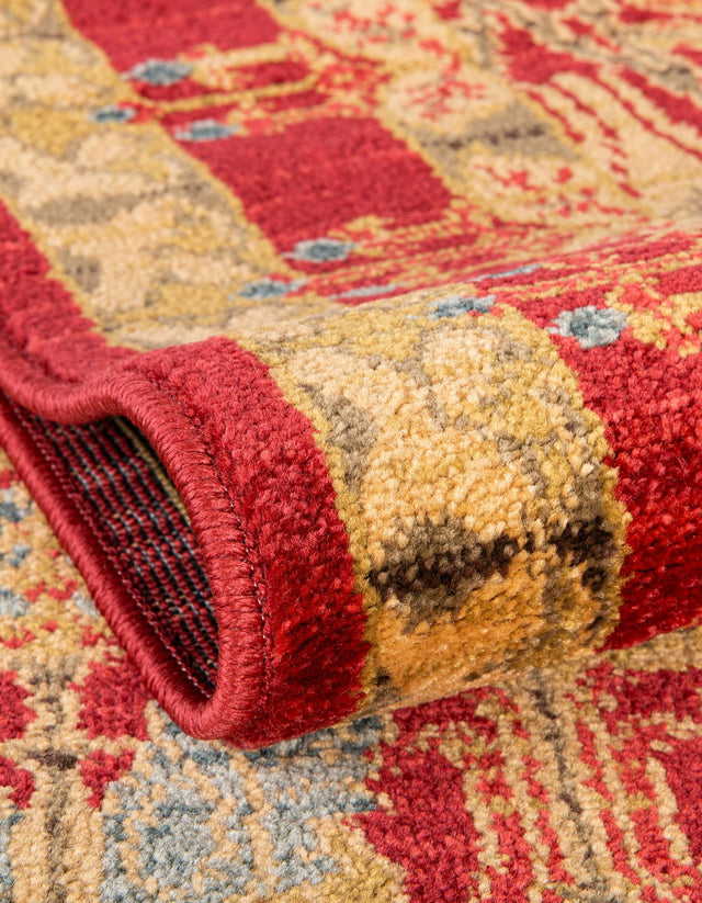 Red 8' x 8' Edinburgh Round Area Rug 100% Polypropylene Easy Clean With Cotton Backing Traditional Classic Design Carpet for Living, Dining Room, Office for Sale at Rug Engine