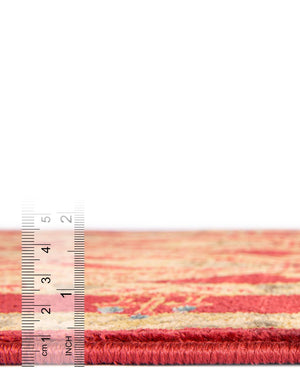 Red 7' 1 x 10' Edinburgh Rectangle Area Rug 100% Polypropylene Easy Clean With Cotton Backing Traditional Classic Design Carpet for Living, Dining Room, Office for Sale at Rug Engine