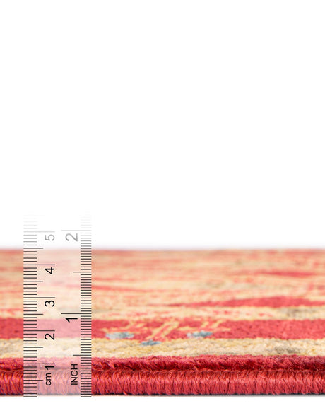 Red 7' 1 x 10' Edinburgh Rectangle Area Rug 100% Polypropylene Easy Clean With Cotton Backing Traditional Classic Design Carpet for Living, Dining Room, Office for Sale at Rug Engine
