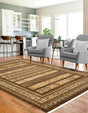 Brown 7' 1 x 10' Fars Rectangle Area Rug 100% Polypropylene Unique Traditional Carpet for Classical Living, Dining Room & Office Spaces for Sale at Rug Engine