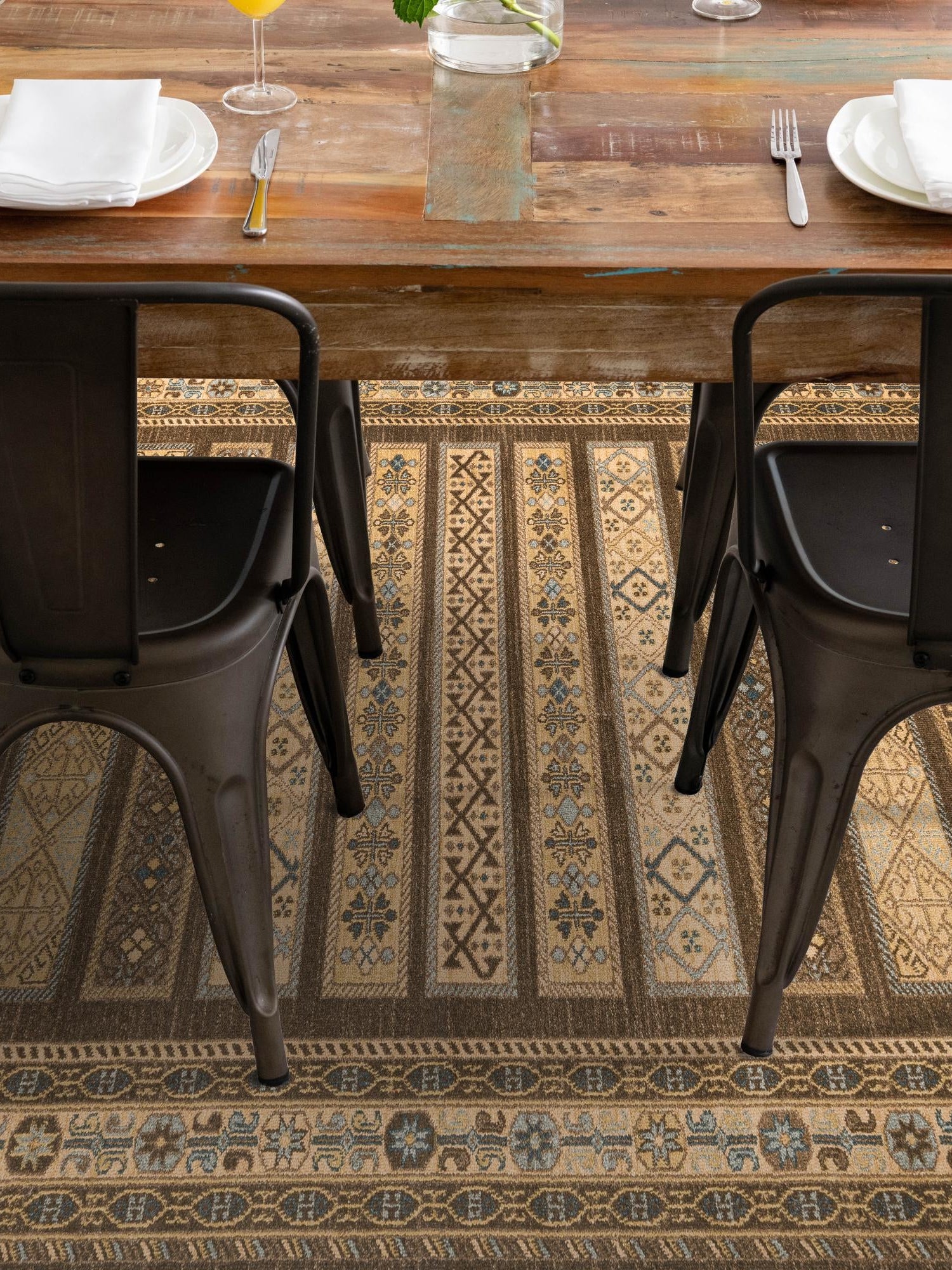 Brown 5' 1 x 8' Fars Rectangle Area Rug 100% Polypropylene Unique Traditional Carpet for Classical Living, Dining Room & Office Spaces for Sale at Rug Engine