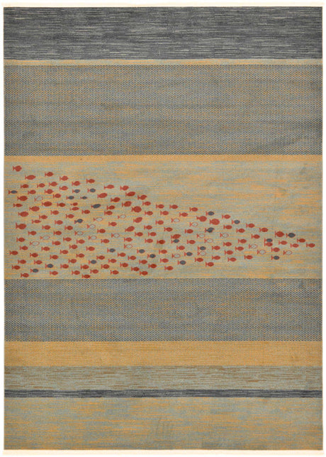 Blue 8' x 11' Fars Rectangle Area Rug 100% Polypropylene Unique Traditional Carpet for Classical Living, Dining Room & Office Spaces for Sale at Rug Engine