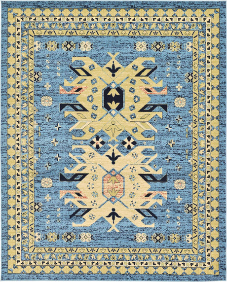 Light Blue 7' 10 x 10' Taftan Rectangle Area Rug