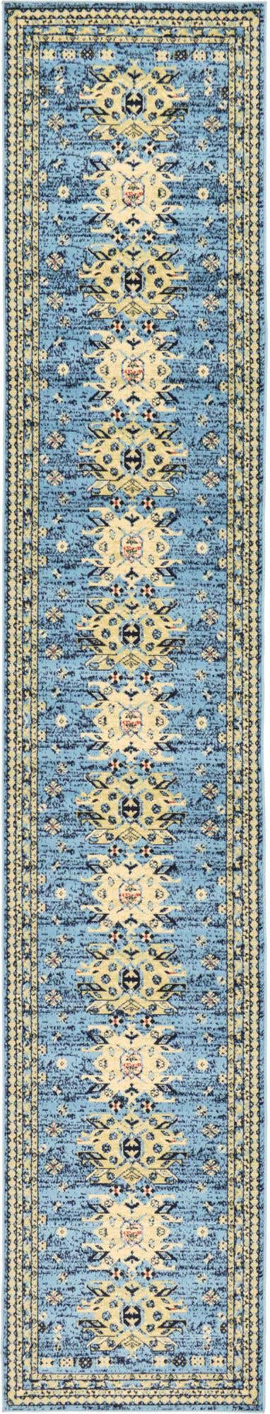 Light Blue 3' 1 x 16' 5 Taftan Runner Area Rug