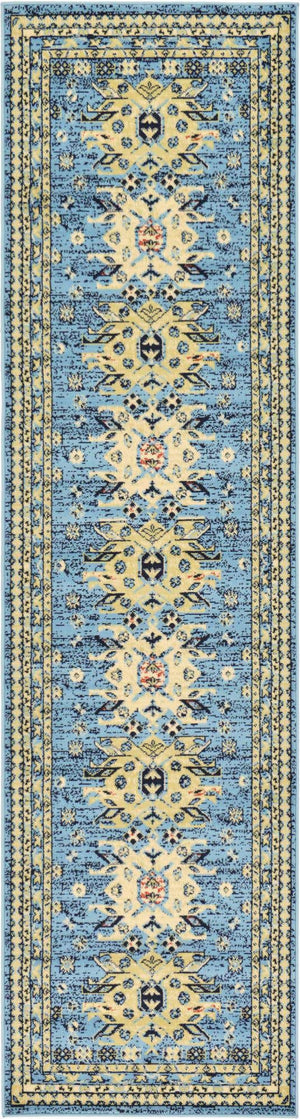 Light Blue 2' 7 x 10' Taftan Runner Area Rug