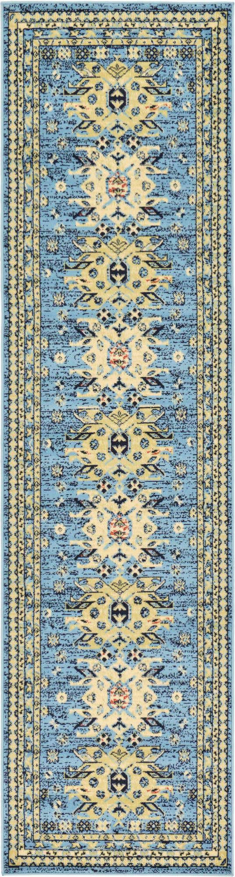 Light Blue 2' 7 x 10' Taftan Runner Area Rug