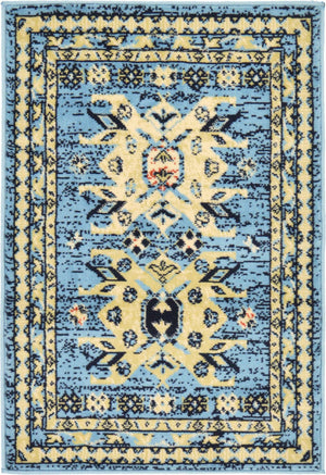 Light Blue 2' x 3' 1 Taftan Rectangle Area Rug