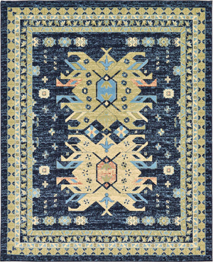 Navy Blue 7' 10 x 10' Taftan Rectangle Area Rug